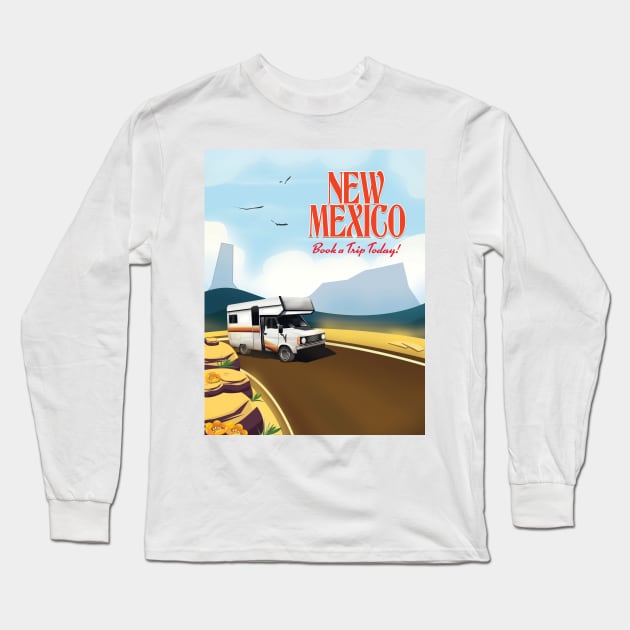 New Mexico travel poster Long Sleeve T-Shirt by nickemporium1